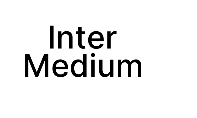 Inter Medium font