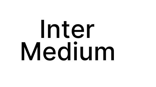 Inter Medium font