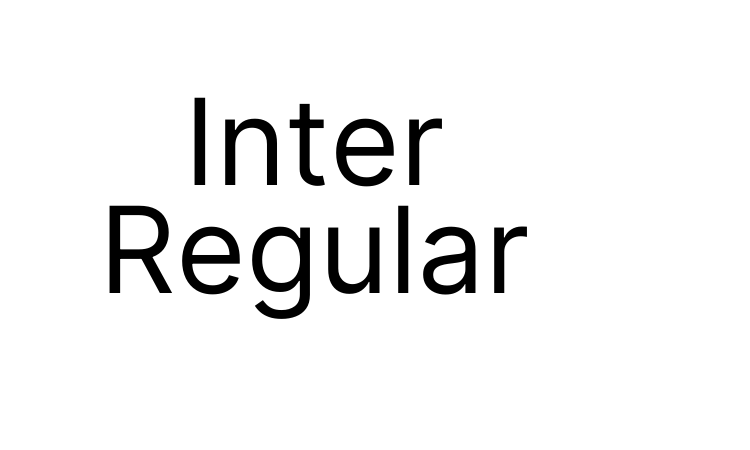 Inter Regular font