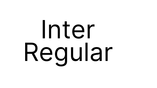 Inter Regular font