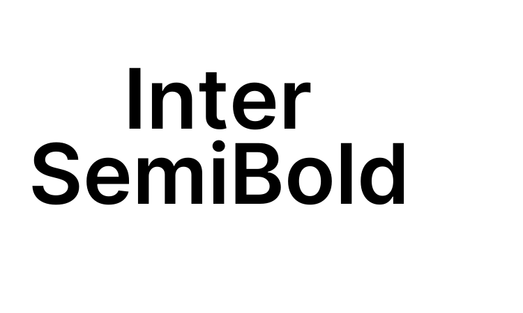 Inter SemiBold font
