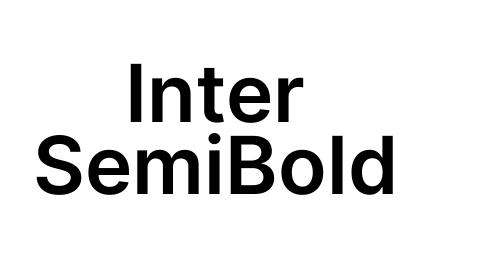 Inter SemiBold font