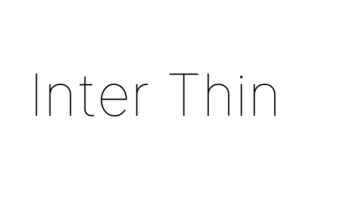 Inter Thin font
