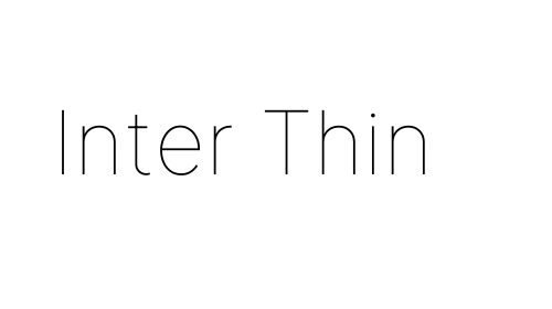 Inter Thin font