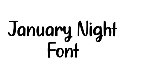 January Night Font font