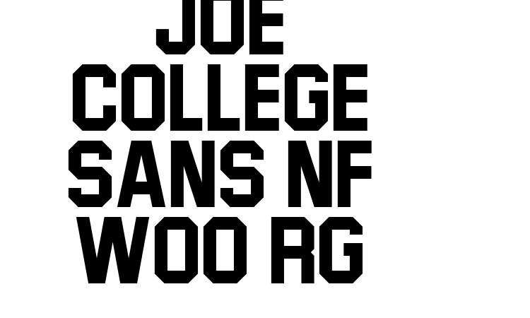 Joe College Sans NF W00 Rg Font