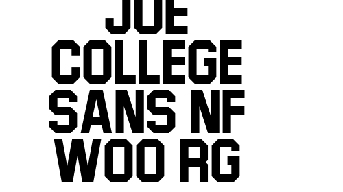 Joe College Sans NF W00 Rg Font