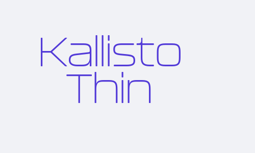 Kallisto Thin Font