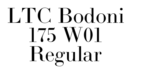 LTC Bodoni 175 W01 Regular