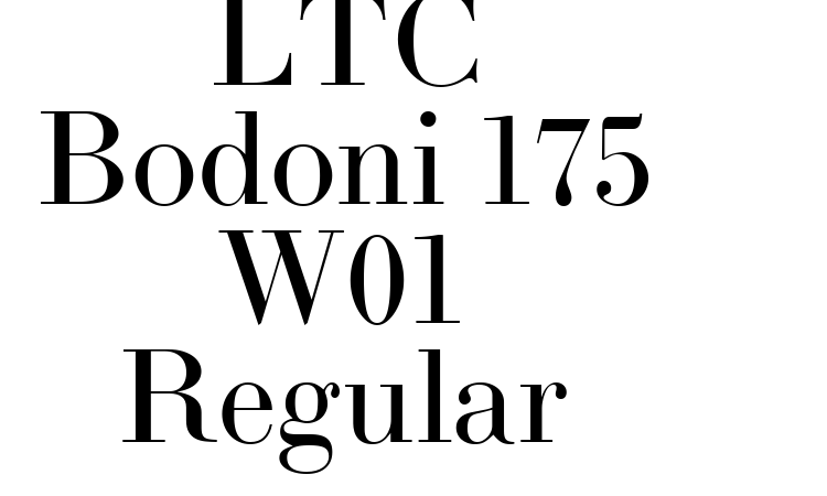 LTC Bodoni 175 W01 Regular Font