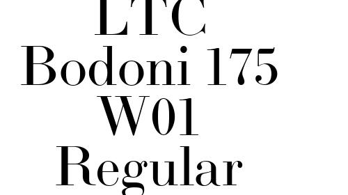 LTC Bodoni 175 W01 Regular font download