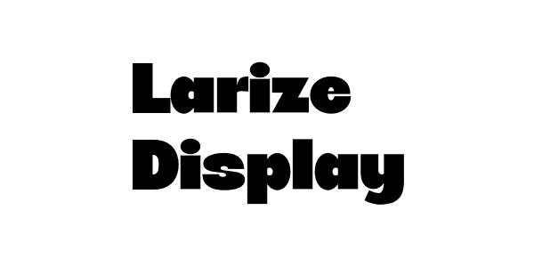 Larize Display Font Download