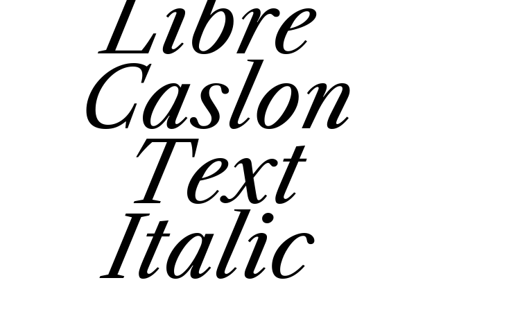 Libre Caslon Text Italic Font