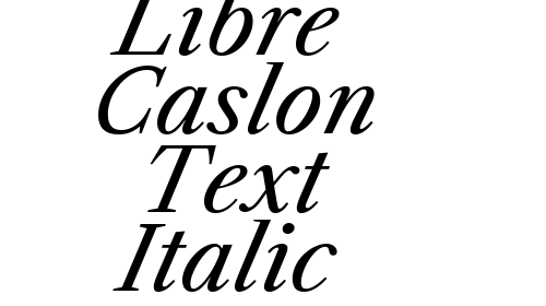 Libre Caslon Text Italic font download