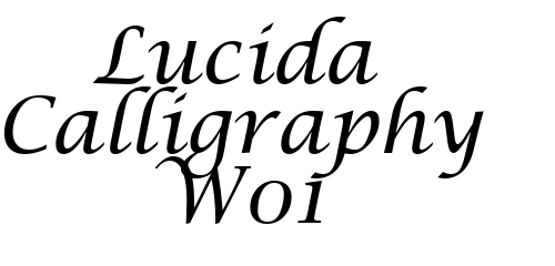 Lucida Calligraphy W01 font download
