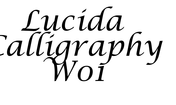 Lucida Calligraphy W01 Font