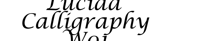 Lucida Calligraphy W01 font download