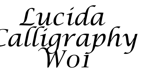 Lucida Calligraphy W01 font download
