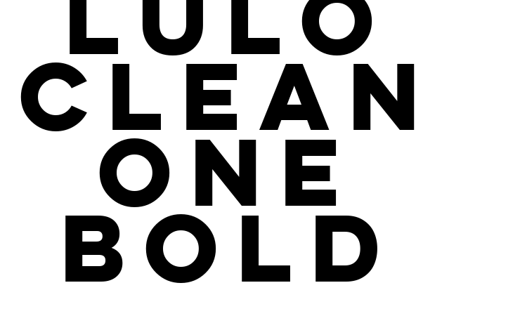 Lulo Clean One Bold font