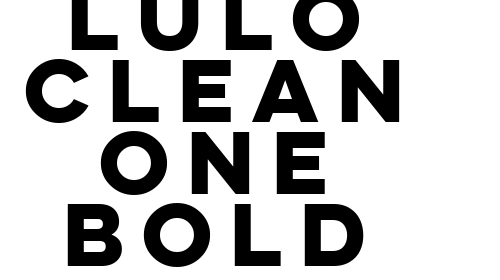 Lulo Clean One Bold font