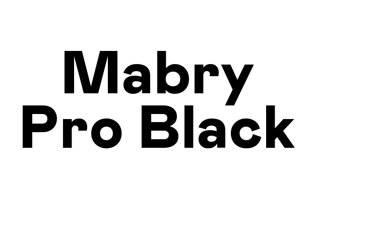 Mabry Pro Black Font