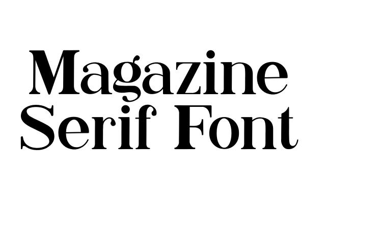Magazine Serif Font font