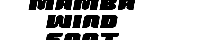 Mamba Wind Font font download