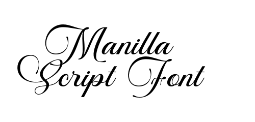 Manilla Script Font