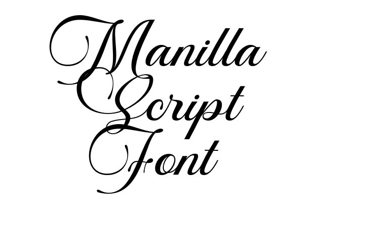 Manilla Script Font font