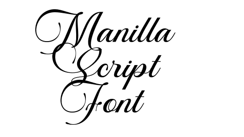 Manilla Script Font font