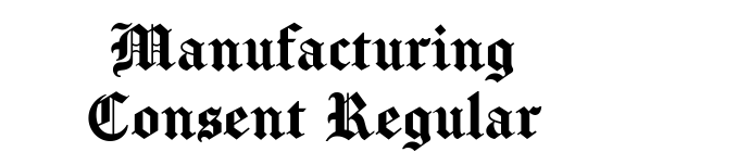 Manufacturing Consent Regular font download