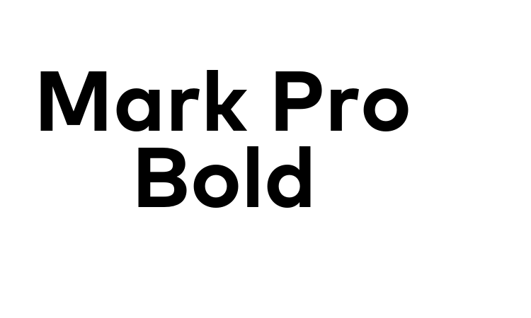 Mark Pro Bold Font
