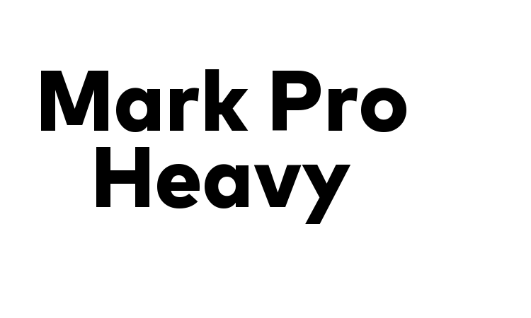 Mark Pro Heavy Font