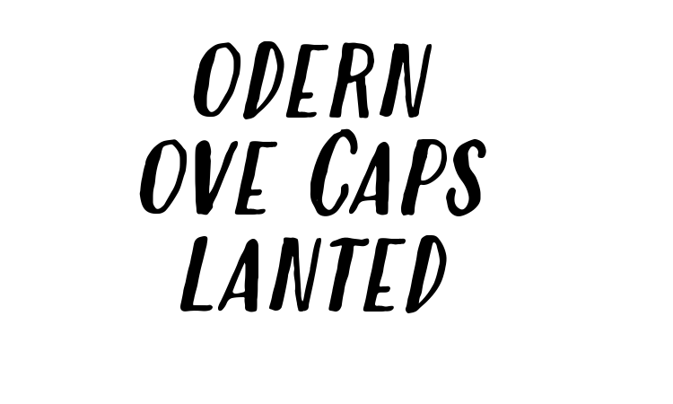 Modern Love Caps Slanted Font