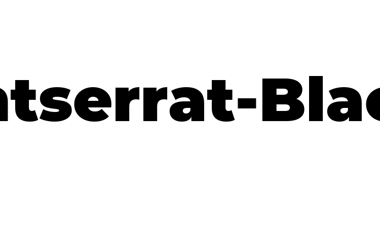 Montserrat-Black font
