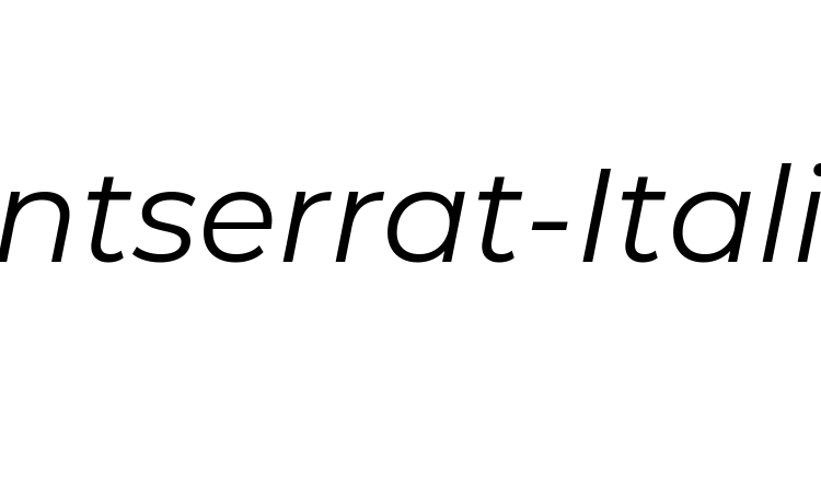 Montserrat-Italic font