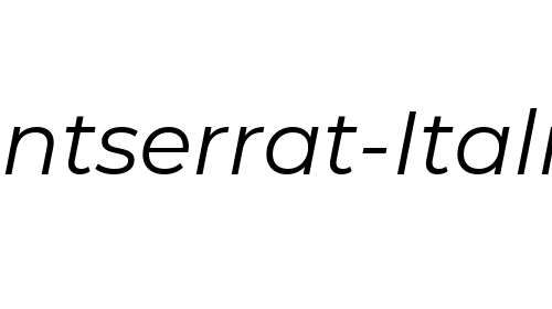 Montserrat-Italic font