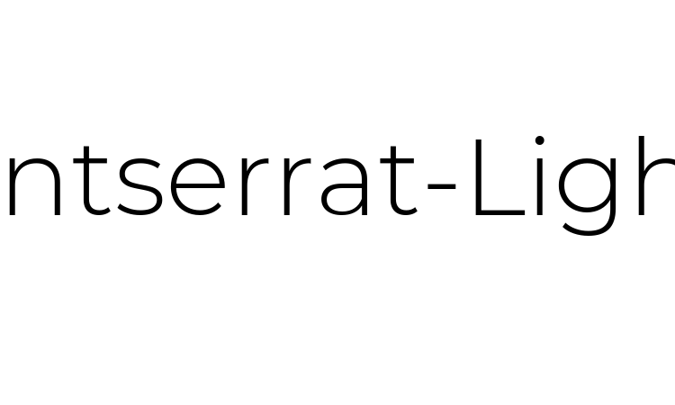Montserrat-Light font
