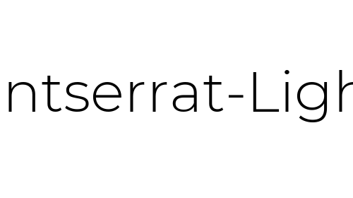 Montserrat-Light font