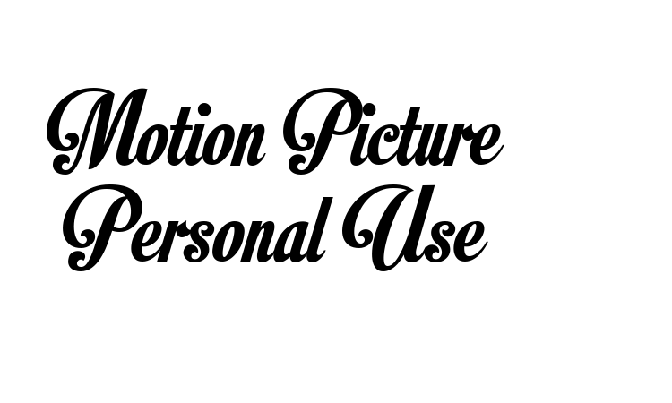Motion Picture Personal Use Font
