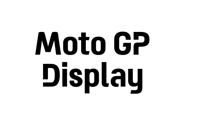 Moto GP Display font