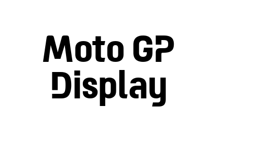 Moto GP Display font