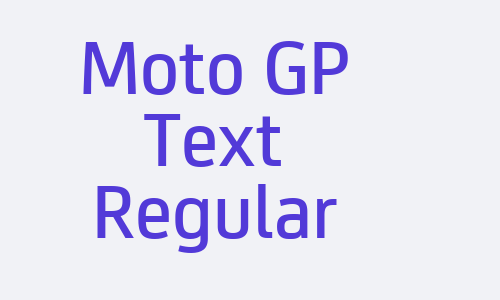 Moto GP Text Regular Font