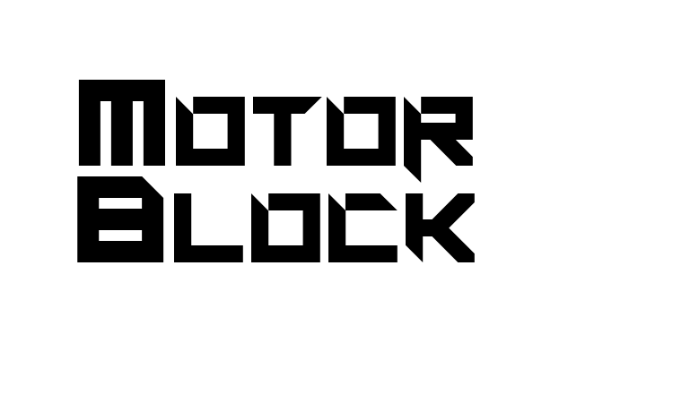 Motor Block Font