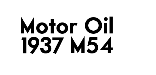 Motor Oil 1937 M54