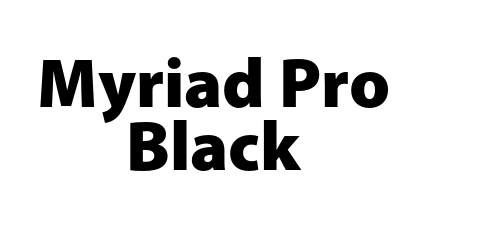 Myriad Pro Black