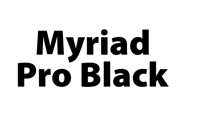 Myriad Pro Black font