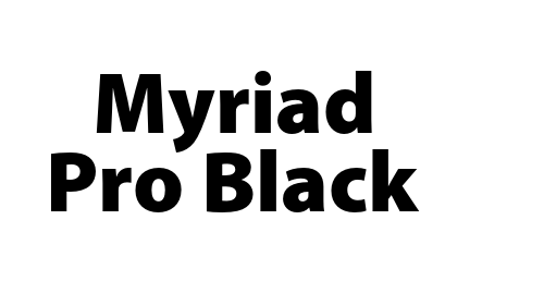 Myriad Pro Black font