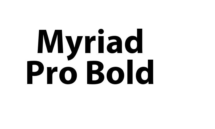 Myriad Pro Bold font