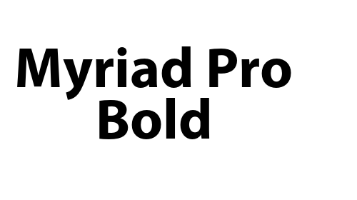 Myriad Pro Bold font